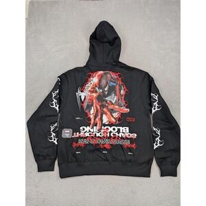 Marvel Civil Regime Spider-Man Hoodie Mens‎ XL Black Tangled In Time Chaos New